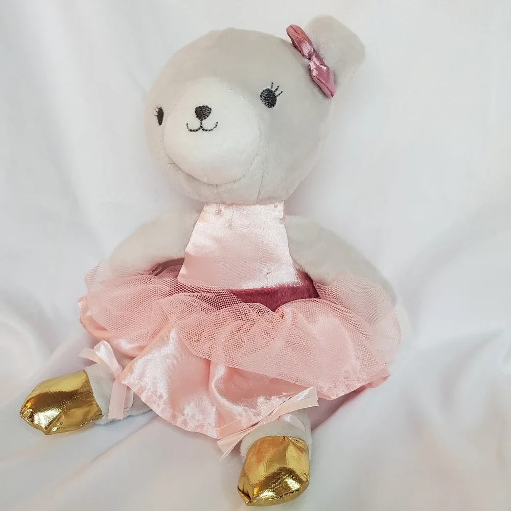 Duck‎ Duck Goose Baby Plush Bear Ballerina Pink dress Pink Ballet Shoes